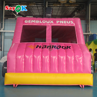 Sayok Pink Car Bounce House Inflatable Bouncer Thương mại cho trẻ em
