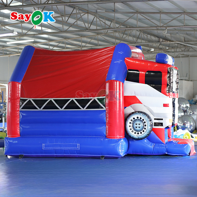 Brandweer Chủ đề Slide nổi Bounce House Combo Cỗ xe cứu hỏa Tháp nổi cho trẻ em