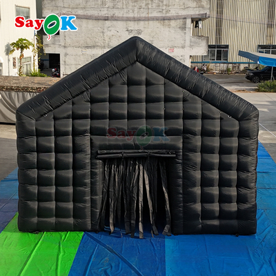 Sayok Rạp nhảy đêm bơm hơi di động 26ft cho tiệc ngoài trời, Lều disco bơm hơi màu đen với đèn