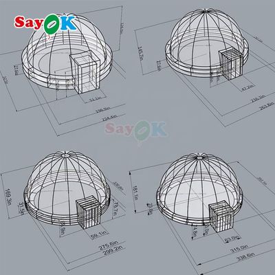 Portable Inflatable Planetarium Dome with 21-30 Minutes Video Format AC 110-240V and Durable Oxford Fabric