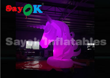 Mô hình bơm lên khổng lồ thổi lên ánh sáng Unicorn Nhân vật hoạt hình cho quảng cáo SGS UL