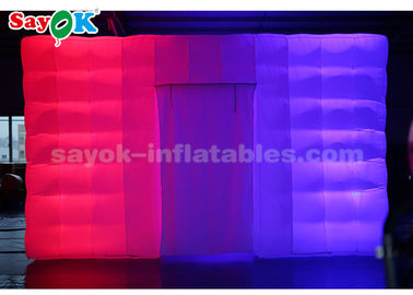 Lều bơm hơi 6 người đàn ông White Cube LED Light Lều khí bơm hơi cho sự kiện / tiệc tùng / quảng cáo