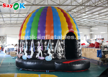 Đi ra ngoài Lều không khí chống cháy Lều không khí bơm thương mại Disco Dome Bouncy Jumper House