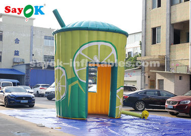 Cửa hàng canopy bơm 5m cao PVC bơm nước chanh Stand Booth với máy thổi cho doanh nghiệp