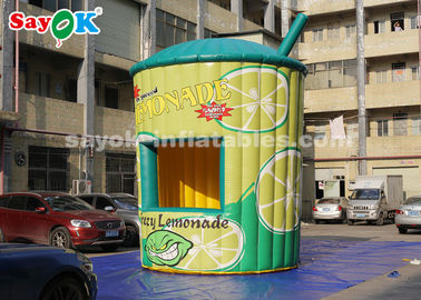 Cửa hàng canopy bơm 5m cao PVC bơm nước chanh Stand Booth với máy thổi cho doanh nghiệp