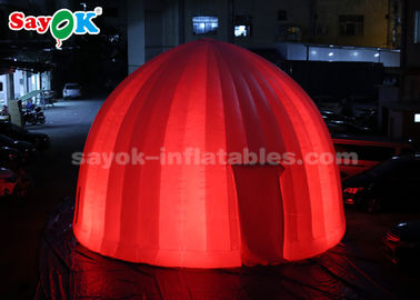 Lều bơm hơi ngoài trời Đèn LED chiếu sáng 8 mét Lều mái vòm không khí bơm hơi cho sự kiện khuyến mãi