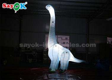 Blow Up Nhân vật phim hoạt hình Oxford Fabric 4mH Nhân vật phim hoạt hình bơm lên Dinosaur với đèn LED