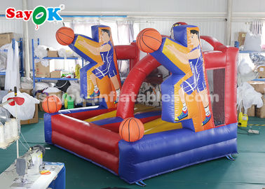 Trò chơi bóng rổ bơm hơi Bạt PVC bóng rổ Bắn trò chơi bơm hơi cho trung tâm chơi
