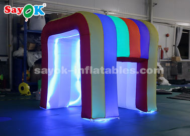Lều tiệc bơm hơi Đèn LED màu cầu vồng Mini Blow Up Photo Booth cho trẻ em SGS RoHS