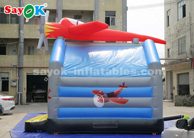 Bouncer Inflatable Slides 0.4mm PVC Tarpaulin Thăng và trượt Bouncer với máy bay cho trẻ em