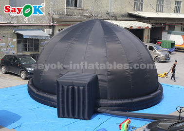 Lều mái vòm thiên văn bơm hơi 8 mét màu đen với máy thổi khí và thảm sàn PVC
