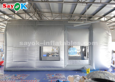 Portable 8.5*4.5*4 Meter Blow Up Paint Booth Oxford Cloth + Transparent PVC Material
