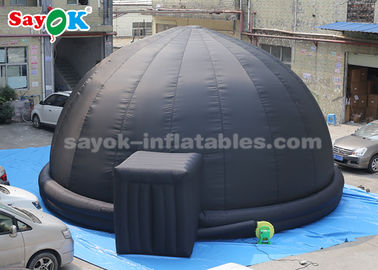 Lều mái vòm bơm hơi màu đen với thảm sàn PVC cho việc dạy học