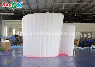 Inflatable Photo Studio Trang trí sân khấu Bơm hơi LED Photo Booth Tường xoắn ốc với máy thổi khí