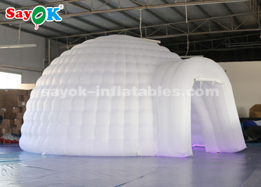 Lều quả cầu bơm hơi Lều mái vòm Igloo bơm hơi 5m có máy thổi khí cho bữa tiệc, đám cưới
