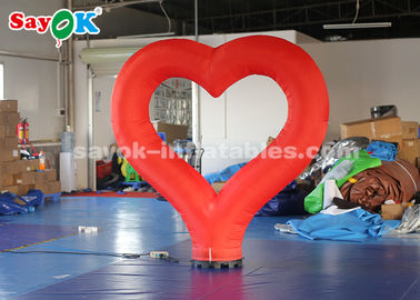 190T Vải nylon Trái tim đỏ bơm hơi trang trí cho ngày Valentine