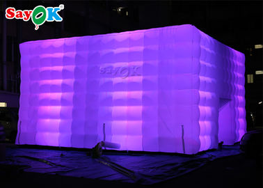 Đi ra ngoài trời Lều bơm hơi LED Cube Lều khí bơm hơi để trang trí tiệc quảng cáo thương mại
