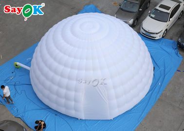 Lều không khí ngoài trời Lều mái vòm Igloo bơm hơi khổng lồ 8m với máy thổi khí cho triển lãm