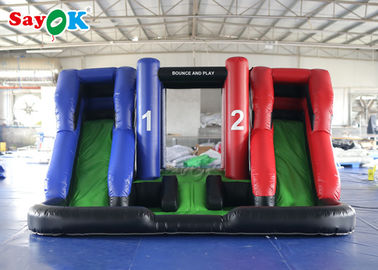 Slide khô bơm lên PVC Tarpaulin khổng lồ 4 * 4m Bơm lên bouncer slide với máy thổi cho giải trí