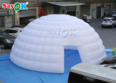 Lều không khí ngoài trời Khâu đôi Lều khí bơm hơi màu trắng 8m / Triển lãm Lều mái vòm Igloo