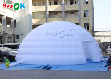 Lều không khí ngoài trời Khâu đôi Lều khí bơm hơi màu trắng 8m / Triển lãm Lều mái vòm Igloo