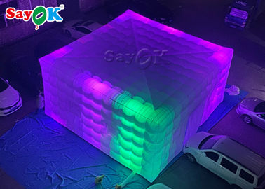 Lều cube nổi hình vuông LED khổng lồ ánh sáng Lều không khí nổi cho hội chợ Sự kiện SGS ROSH