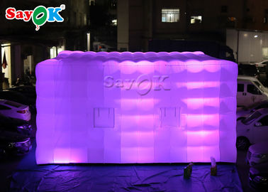 Lều cube nổi hình vuông LED khổng lồ ánh sáng Lều không khí nổi cho hội chợ Sự kiện SGS ROSH