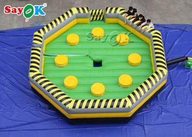 Trò chơi sân sau bơm hơi 6m Crazy Inflatable Meltdown Machine Meltdown Wipeout Game dành cho giải trí