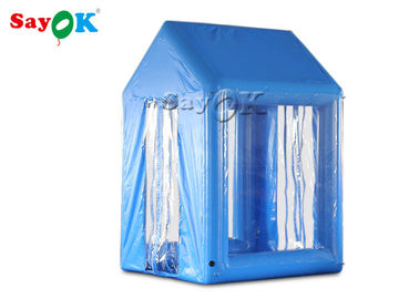 2x2x3M Lều nhựa y tế PVC xanh bơm hơi Cửa khử trùng của con người