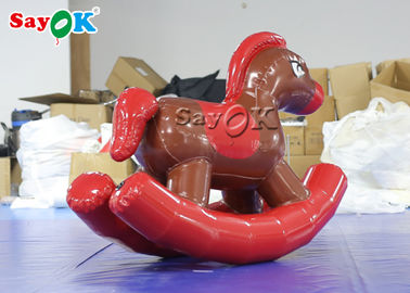 Sayok Red PVC Kid Inflatable Pony Rocking Horse