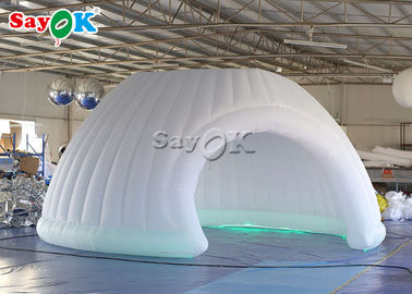 Lều bơm tùy chỉnh Sự kiện công ty Xếp kết thúc 6m LED Lều bơm mái vòm
