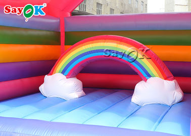5x4mH Princess Pink Rainbow Unicorn Bounce Castle For Kid