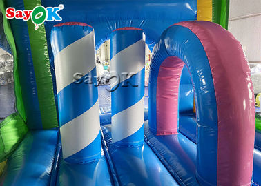 Sân chơi ngoài trời Pvc Rainbow Inflatable Unicorn Bouncy Castle