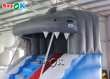 Bánh trượt nước bơm cho trẻ em được tùy chỉnh Blue Shark Bánh trượt nước bơm với hồ bơi