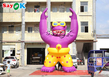 Blow Up Nhân vật phim hoạt hình 6m Giant Pink Inflatable Gorilla động vật mô hình cho quảng cáo ngoài trời