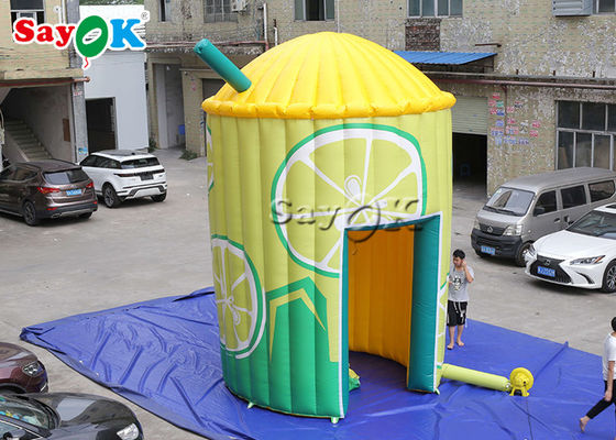 Lều không khí bơm 3.5x5.3mH 0.4mm Lều bơm nước chanh Stand Booth Tent For Display