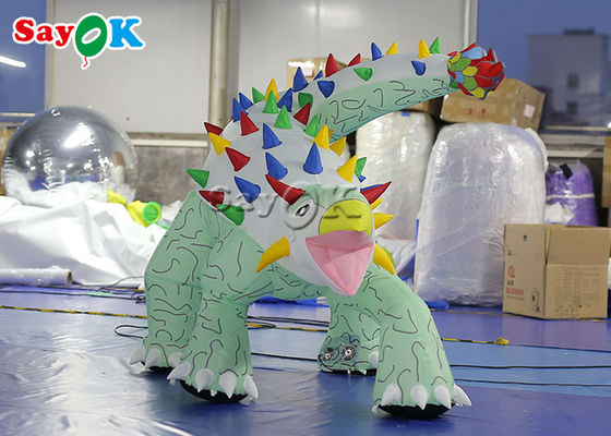 Khủng long Giáng sinh bơm hơi 1.8x1.2mH Khủng long Ankylosaurus bơm hơi Mô hình hoạt hình cho quảng cáo