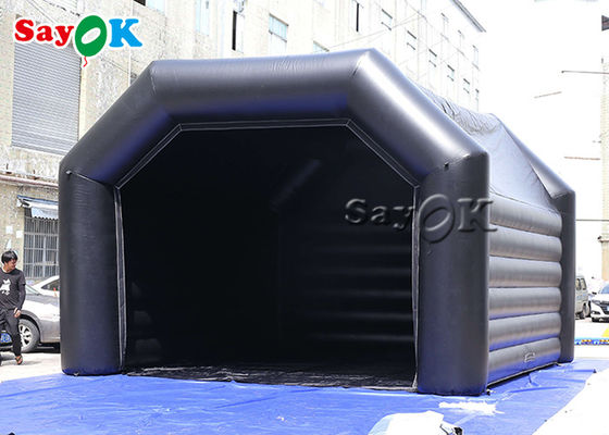 Lều tiệc ngoài trời Lều vòm bơm hơi PVC 0,4mm màu đen tùy chỉnh cho các sự kiện