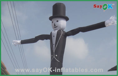 người đàn ông mềm bơm hơi Inflatable Man Air Dancer Rip Stop Chất liệu nylon 6m có mũ
