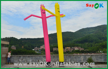 Vũ công một chân Air Dancer Trang trí ngày lễ Red / Yellow Inflatable Tube Man Thương mại Dancing Air Man