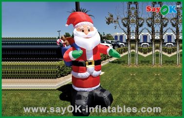 Tùy chỉnh Giáng sinh Inflatable trang trí ngày lễ Santa Claus Oxford vải