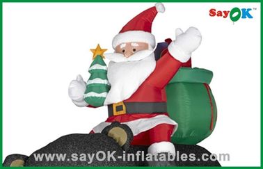 Giáng sinh ở Santa Snowman Trang trí Giáng sinh Inflatable với quà tặng và gấu đen