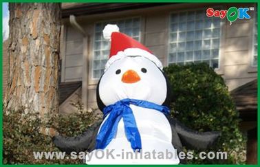 Giáng sinh dễ thương Santa Snowman Inflatable trang trí ngày lễ với Santa Hat