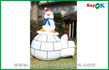 Giáng sinh dễ thương Santa Snowman Inflatable trang trí ngày lễ với Santa Hat