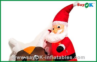 Dễ thương Giáng sinh ở Santa Cha Trang trí Giáng sinh Inflatable Cưỡi Một con gấu đen