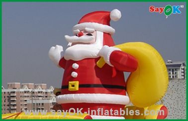 Giáng sinh Trang trí ngày lễ Inflatable Inflatable Santa Claus và xe trượt tuyết