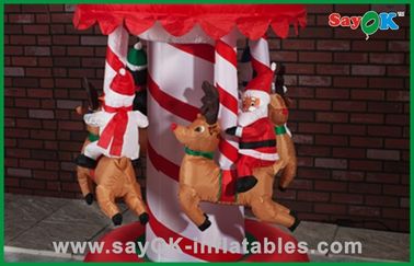 Vui Giáng sinh Carousel Inflatable Trang trí ngày lễ Air Blown Inflatables