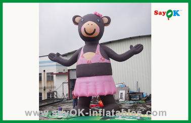 Pink Lovely Inflatable Bear Inflatable Nhân vật hoạt hình Inflatable động vật cho quảng cáo