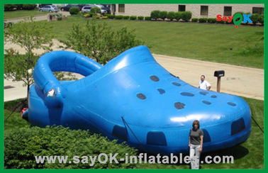 Màu xanh khổng lồ Inflatable giày vải Polyester Inflatable quảng cáo sản phẩm