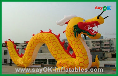 Tùy chỉnh màu vàng inflatable Trung Quốc rồng inflatable nhân vật hoạt hình cho các hoạt động